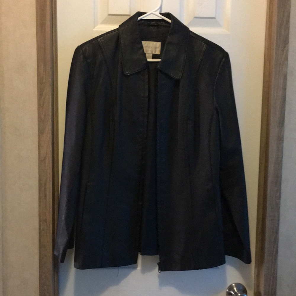 Black leather Worthington jacket.